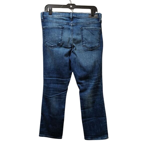 DKNY Jeans Women’s 14 Straight Cropped Blue Stonewash Stretch Denim 32x26 - Picture 2 of 5